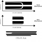 Gloss Auto Side Car Sticker Car Dual Racing Stripes Hood Trunk Decals for Mini Cooper Vinyl Stickers car